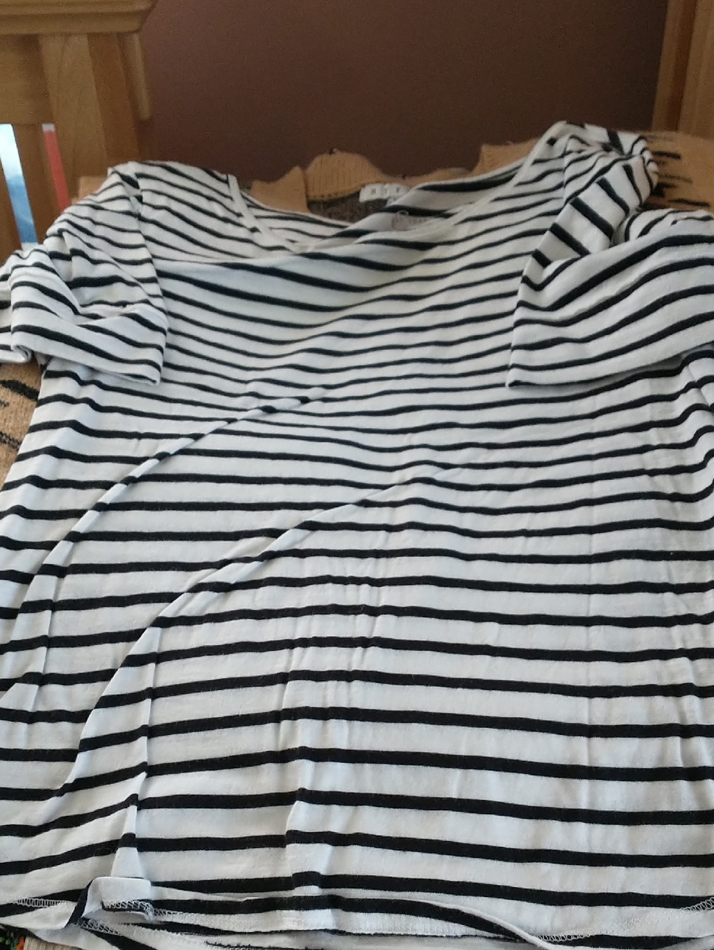 So Classic White & Black Striped tee